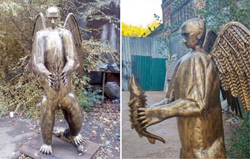 В России сделали скульптуру Путина в виде крылатого медведя