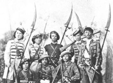 Зброя касінераў у Паўстанні 1863-1864 гадоў