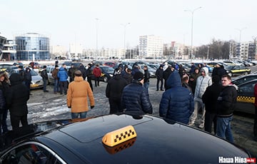 У Менску прайшоў страйк таксістаў