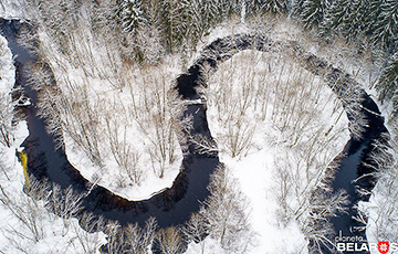 Яркий фоторепортаж: Зимняя Беларусь с высоты птичьего полета