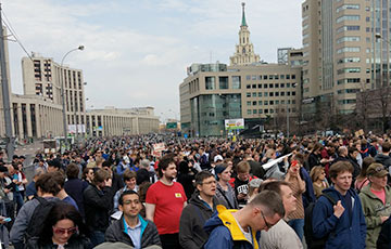 В Москве протестовали против блокировки Telegram (Видео, онлайн)