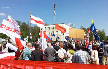 В Минске прошел митинг независимых профсоюзов (Видео, онлайн)