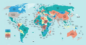 17 карт, которые открывают интересные факты о мире