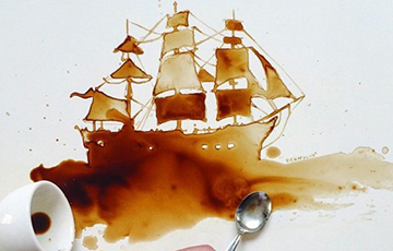 Итальянская художница создает удивительные картины из пролитого кофе