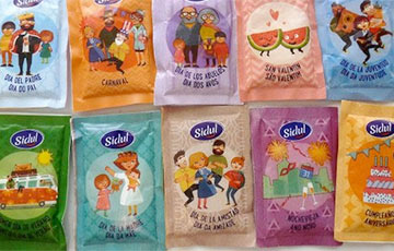 Португальская фирма выпустила пакеты сахара с рисунками белоруски