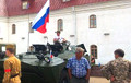 Видеофакт: В Оршу въехала колонна бронетехники РФ с символикой «ОРДЛО»