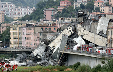 Названая прычына руйнавання моста ў Італіі