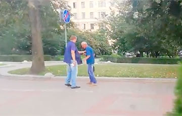 Видеофакт: драка контролера и пассажира в центре Минска