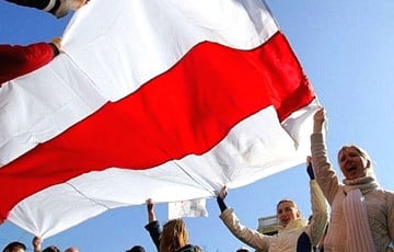 People All Over Belarus Raising White-Red-White Flags On Flag-Posts