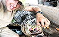 Оседлавший огромного крокодила биолог стал звездой Сети
