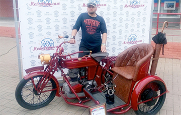 Житель Барановичей представил на байк-фестивале уникальный мотоцикл