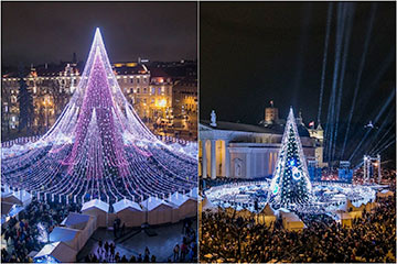 Фотофакт: Как выглядит рождественская елка в Вильнюсе