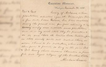 Рождественское письмо Линкольна продали на аукционе