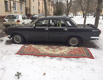 Фотофакт: Необычный способ забронировать парковочное место в Бобруйске