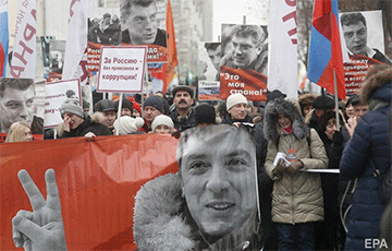Фотарэпартаж: Як прайшоў марш памяці Барыса Нямцова ў Маскве