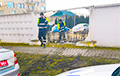 В Минске джип протаранил забор спецподразделения «Алмаз»