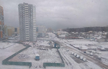Видеофакт: в Минск пришла снежная гроза