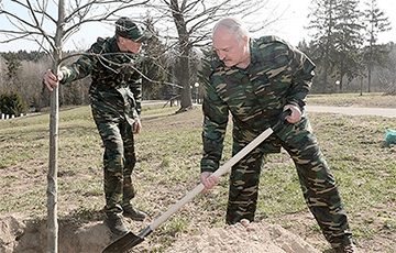 Лукашенко провел свой субботник на «Линии Сталина»