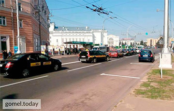 У Гомелі страйкуюць таксісты