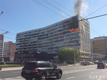В Минске горел жилой дом на улице Кальварийской