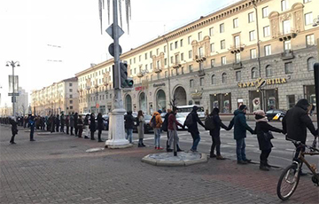 Belarusian In Human Chain: Moustached One, Bugger Off