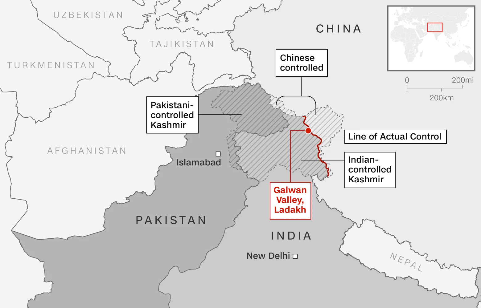 Последствия конфликта между индией и пакистаном. Пограничный конфликт Индии и Китая 2020. Индо-китайский пограничный конфликт (2020). Граница Индии и Китая конфликт на карте. Спорная территория между Индией и Пакистаном и Китаем.
