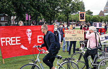 New Rally Of Solidarity With Belarus Held In Amsterdam