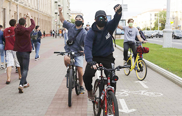 Велопротест 14 июля в Минске: яркие кадры