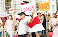 «Санкции! Сейчас!»: возле резиденции премьер-министра Великобритании проходит митинг в поддержку Беларуси
