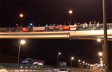 Відэафакт: Мост на МКАД занялі пратэстоўцы