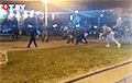 Protesters Chased Away Riot Police At Pushkinskaya