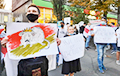 «Узурпатор, уходи!»: в Киеве пикетировали посольство Беларуси