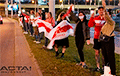 Жители Веснянки вышли на бело-красно-белую акцию