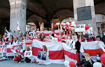 Белорусы Милана поддержали Марш 97%