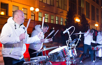 Aliaksandr Pamidorau And Drum Ecstasy Drummers Recorded Protest "March"