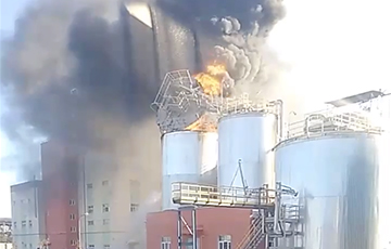 Svetlahorsk Pulp and Paper Mill On Fire
