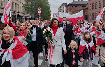Тихановская в Дании встретилась с премьер-министром и прошла маршем с белорусами