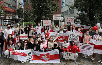 В Токио прошел марш в поддержку белорусов