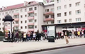 Менскія студэнты ідуць маршам у цэнтр горада