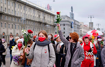 Women's March of Solidarity With Strikers Was Held in Minsk
