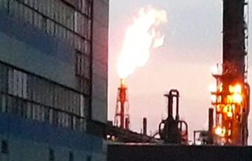 Над «Гродно Азот» горит аварийный факел