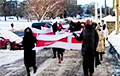 Белорусы маршировали и в центре Минска