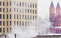 На площади Независимости в Минске горел человек