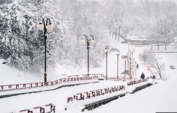 Западную Беларусь замело снегом