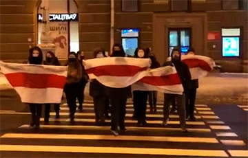 Студенты прошлись маршем по центру Минска
