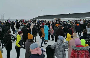 Believers Gather En Masse For Prayer Service Near New Life Church In Sukharava