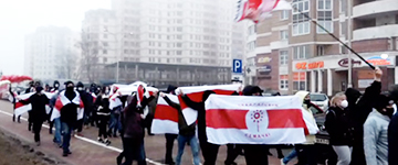 Minsk Residents From Prytytski Street Held Colorful March In The Morning