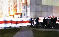 Боровляны вышли на мощный марш с огромным национальным флагом
