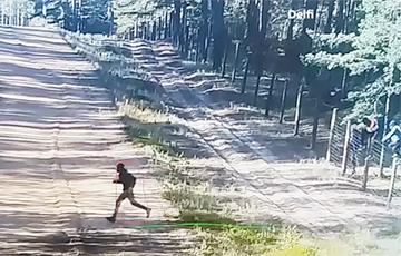 В Литве сняли на видео, как нелегалы c территории Беларуси штурмуют границу