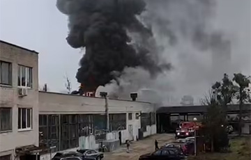 В Гродно пожар на территории предприятия «Гронитекс»